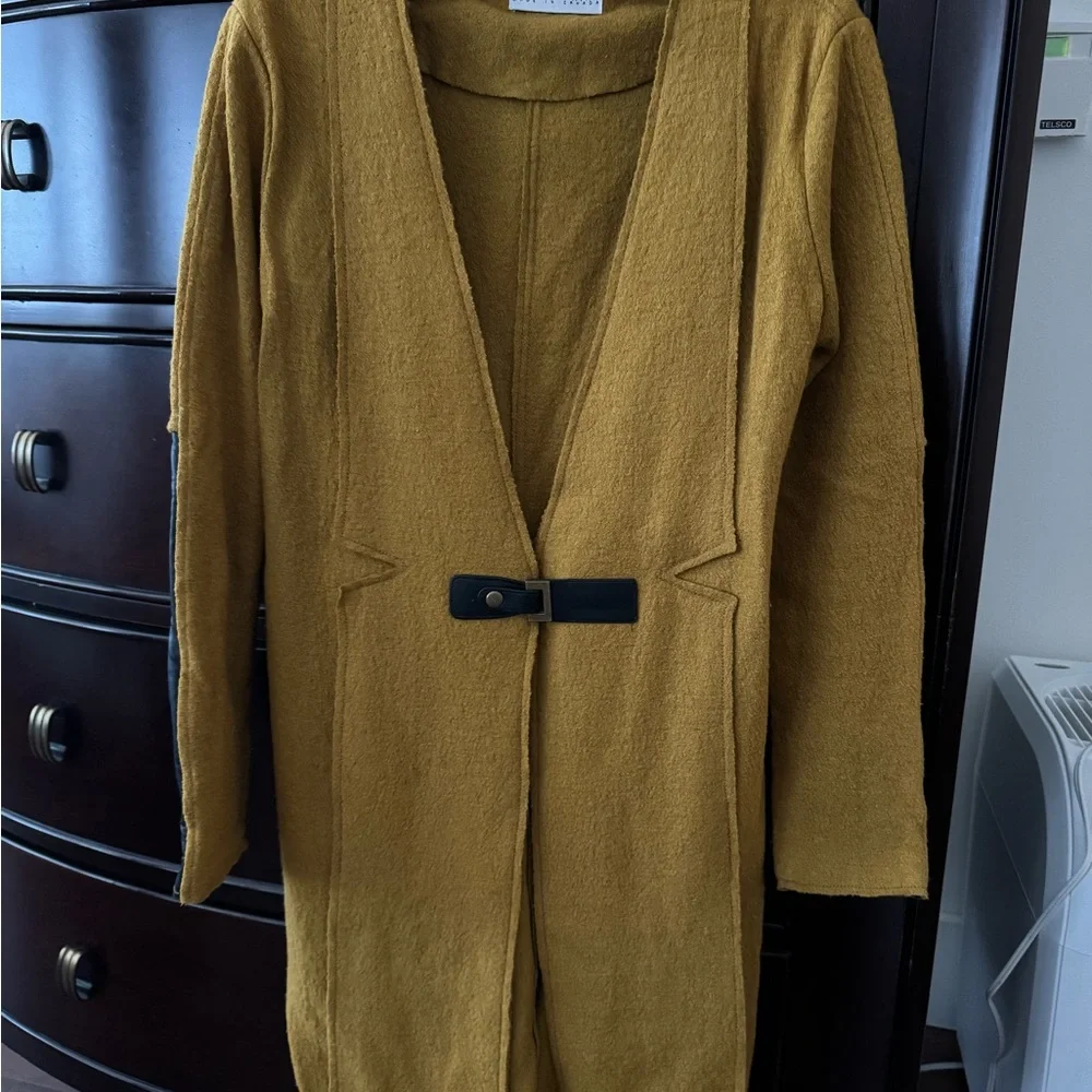Rebecca King gorgeous one-of-a-kind mustard jacket coat/cardigan - Picture 2 of 8